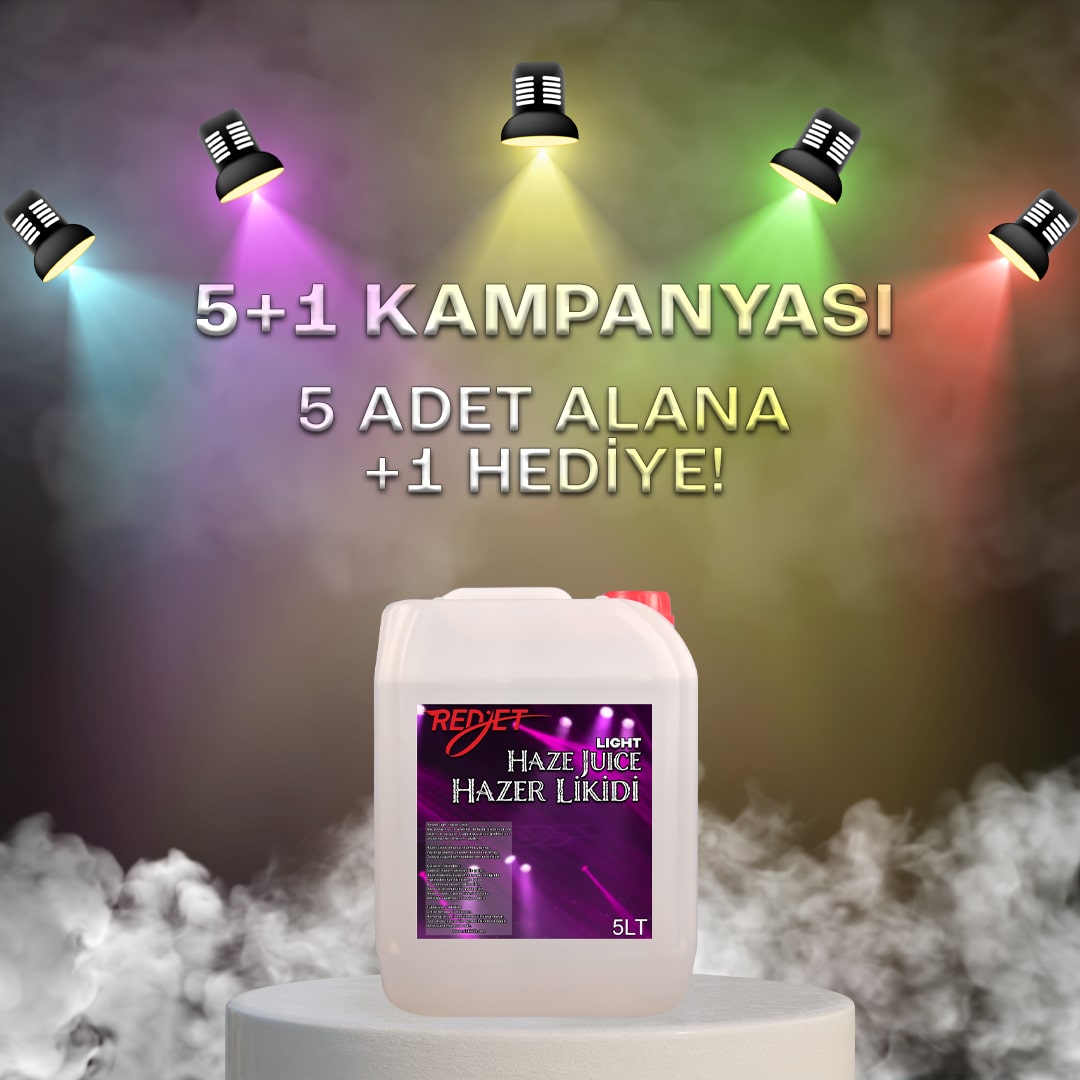 5 Adet 5LT Light Hazer Likidi +1 Adet Hediye Kampanyası	
